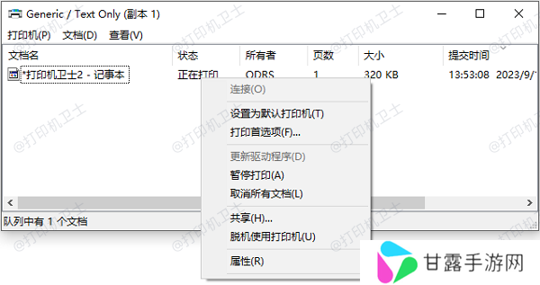 利用Windows自带的打印服务器特性查看
