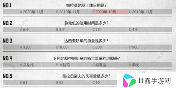 pubg吃鸡知识竞赛题库答案大全 绝地求生吃鸡知识竞赛满分答案一览图片3